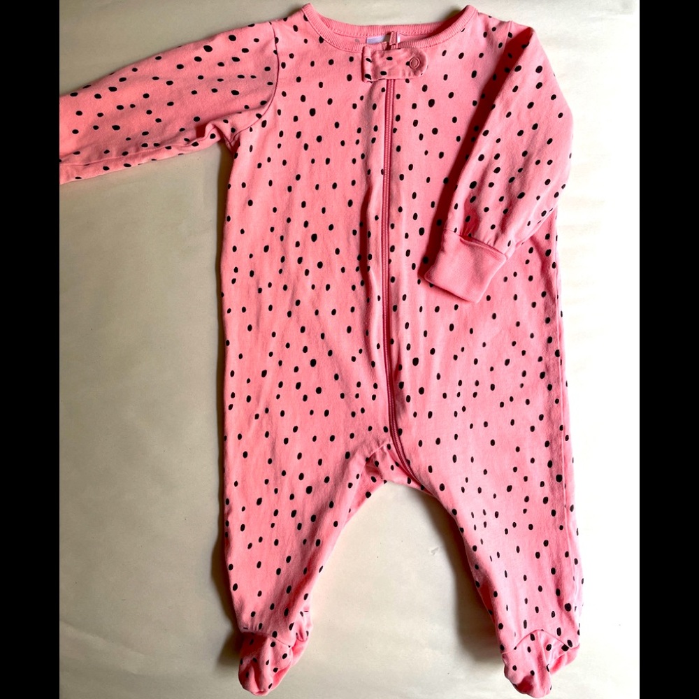 Baby Girl Polka Dots Romper LS by Gerber 0-3M
